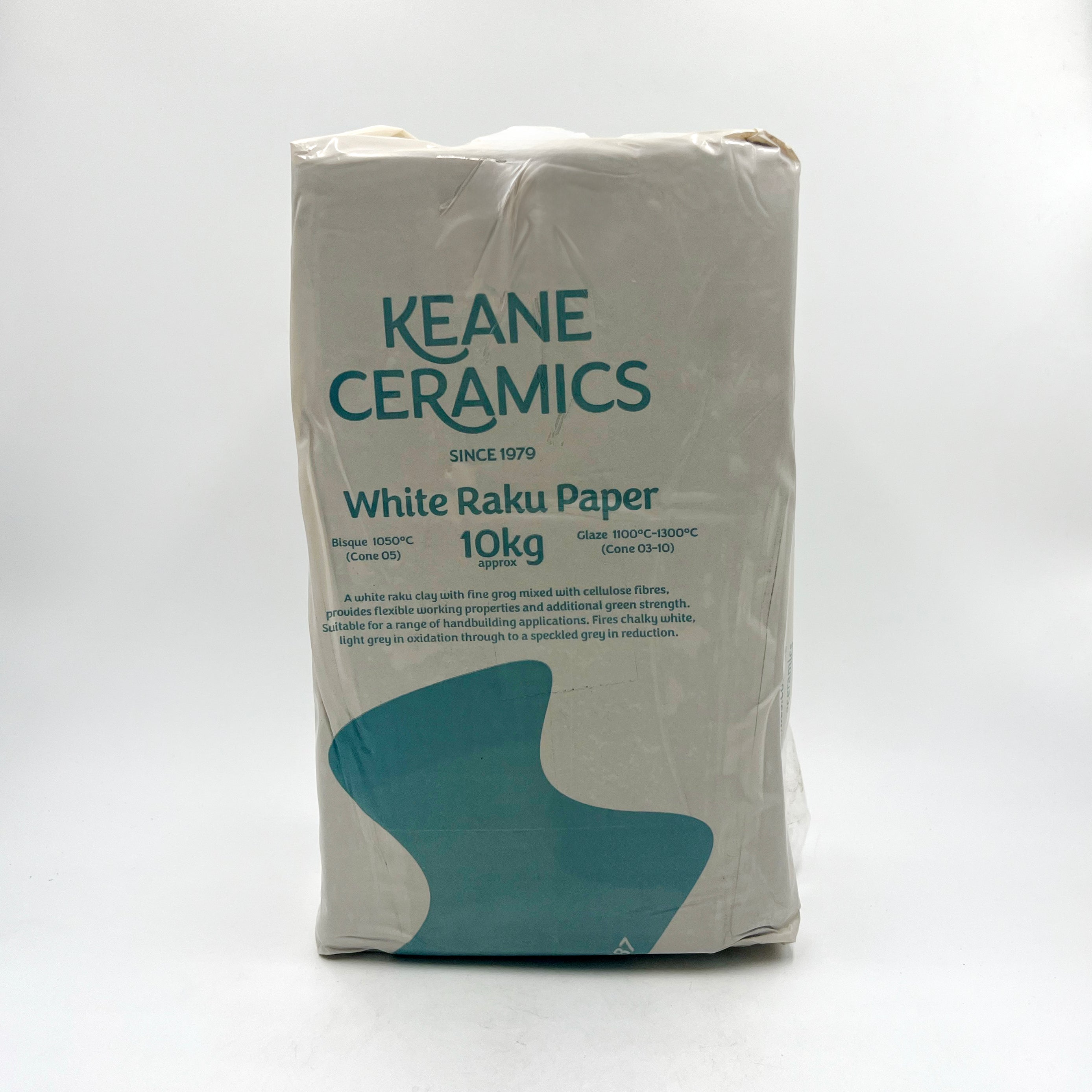 Keane Clay Raku White Paper 10Kg Clay | Northcote Pottery Supplies